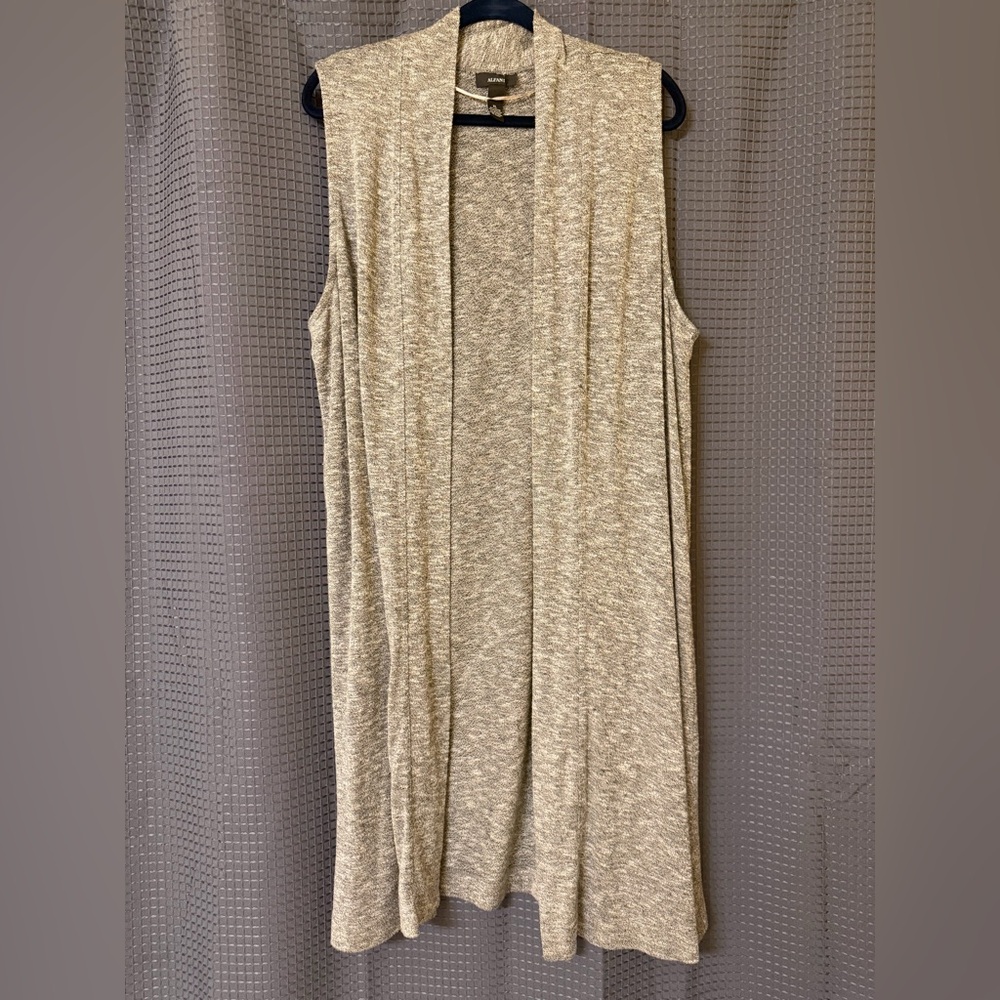Alfani Sleeveless Open Front Cardigan